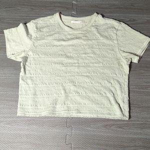 American Eagle Sage Smocked Tee size Small